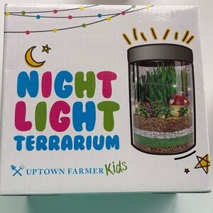Night Light Terrarium - Colorful uptown farmer kids